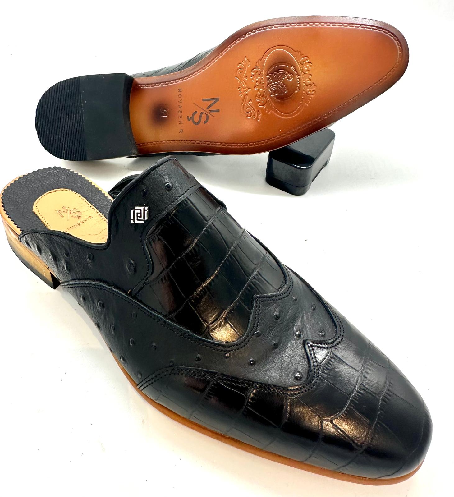 Babouche - L’Oasis – en cuir noir confort et style